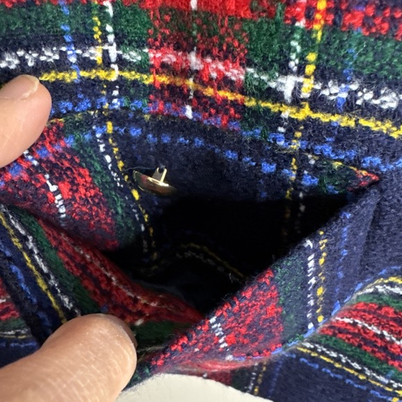 TALBOTS Navy/Red/Multi Glee Plaid Tweed Jacket Size 10 NWT - Picture 6 of 11